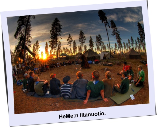 HeMe:n näyttävä 
iltanuotio